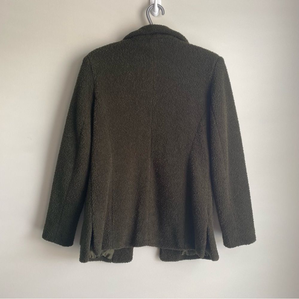 Sandro Women's Olive Green Teddy Boucle Jacket - Picture 7 of 9